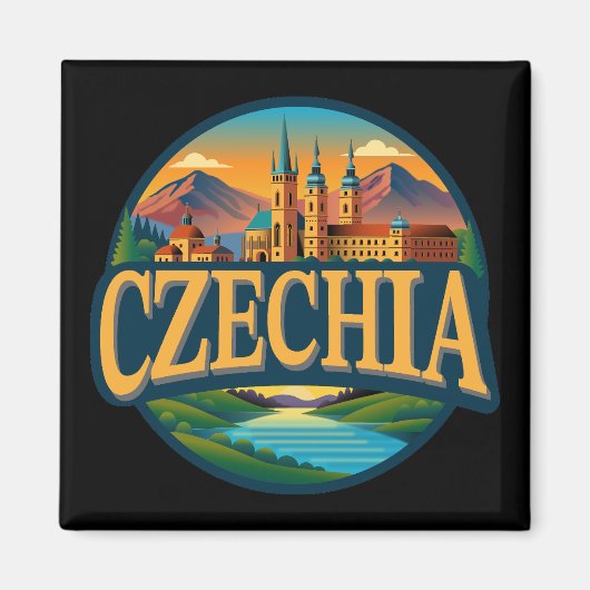 Tsjechië Europa Magneet (Voorkant)