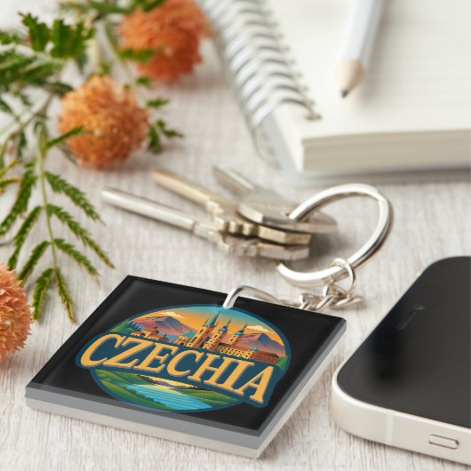 Tsjechië Europa Sleutelhanger (Voorkant Rechts)