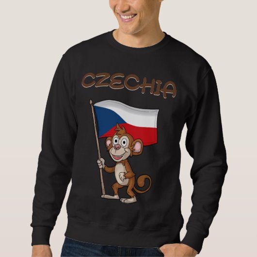 Tsjechië Fan Tsjechische Republiek Aap Trui (Voorkant)