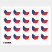 Tsjechië Fisheye Flag Sticker (Vel)
