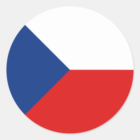 Tsjechië Fisheye Flag Sticker (Voorkant)
