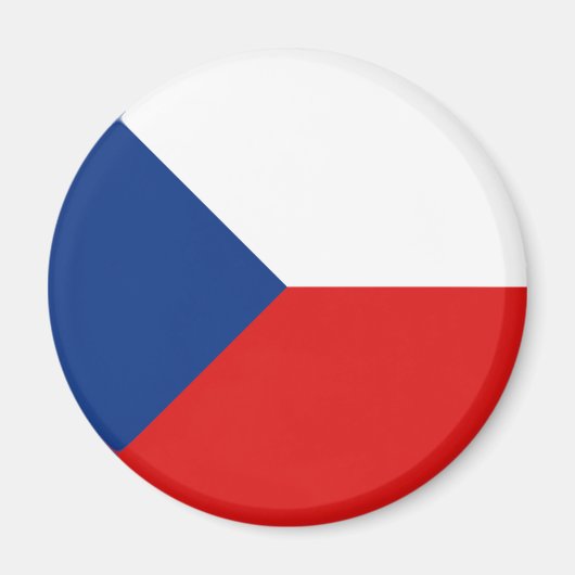 Tsjechië Fisheye Vlagmagneet Magneet (Voorkant)