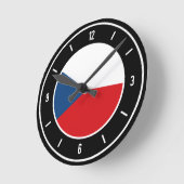Tsjechië Flag Elegant Ronde Klok (Hoek)