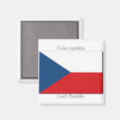 Tsjechië Flag Magnet (Voorkant / Achterkant)