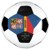 Tsjechië gepersonaliseerd, vlag, foto Voetbal (Gedraaid)