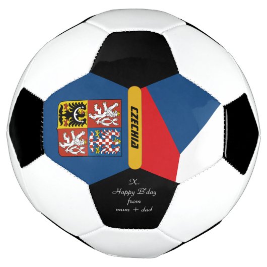 Tsjechië gepersonaliseerd, vlag, foto Voetbal (Gedraaid)