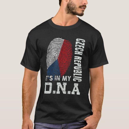 Tsjechië is in mijn Dna Tsjechië T-shirt (Voorkant)