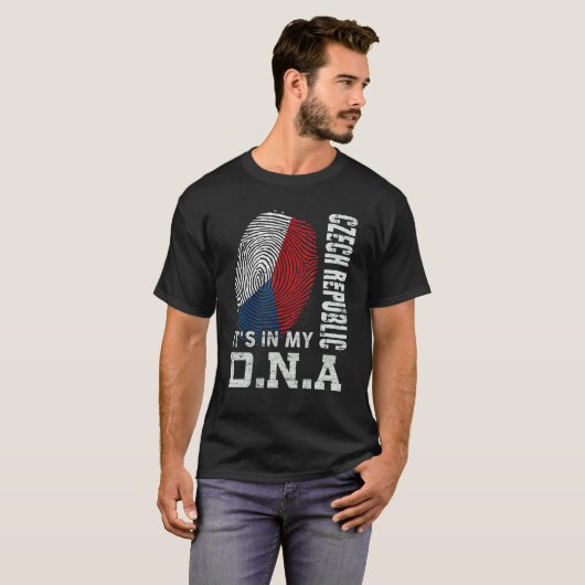 Tsjechië is in mijn Dna Tsjechië T-shirt (Voorkant volledig)