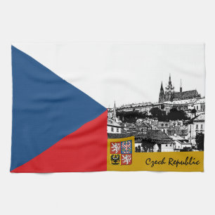 Tsjechie koken, Tsjechische vlag, Praag chefs Theedoek