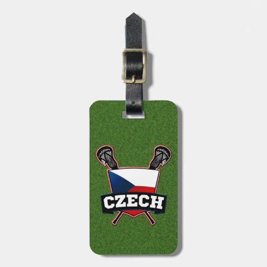 Tsjechië Lacrosse Bagagelabel Sjabloon (Voorkant verticaal)