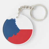 Tsjechië Leeuw Tsjechisch Nationaal Dier Vlag Sleutelhanger (Achterkant)