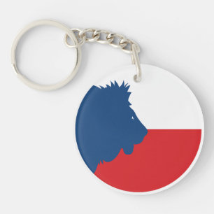 Tsjechië Leeuw Tsjechisch Nationaal Dier Vlag Sleutelhanger