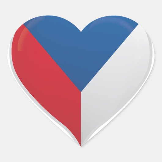 Tsjechië liefde vlag trots hart sticker (Voorkant)