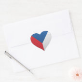 Tsjechië liefde vlag trots hart sticker (Envelop)