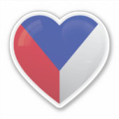 Tsjechië Liefdesicoon Sticker (Voorkant)