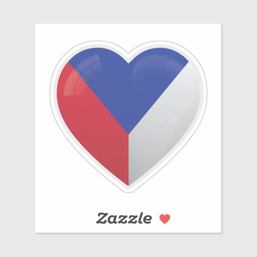 Tsjechië Liefdesicoon Sticker (Vel)