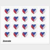 Tsjechië Liefdesicoon Vierkante Sticker (Vel)