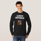 Tsjechië met wapenmantel t-shirt (Voorkant volledig)