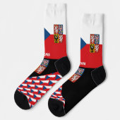 Tsjechië, mode, Tsjechische vlag, patriottisch Sokken (Links)