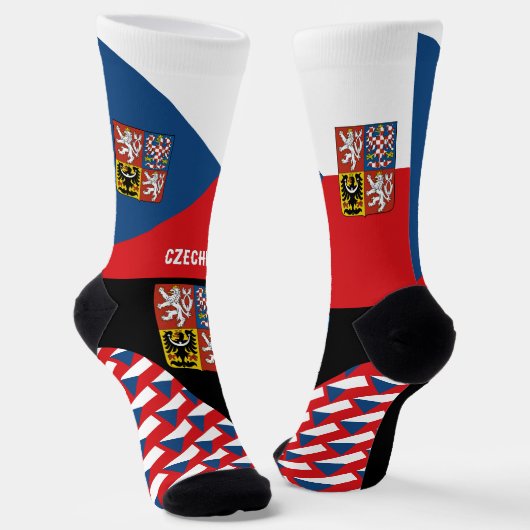 Tsjechië, mode, Tsjechische vlag, patriottisch Sokken (Gebogen)