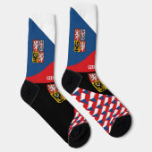 Tsjechië, mode, Tsjechische vlag, patriottisch Sokken (Rechts)