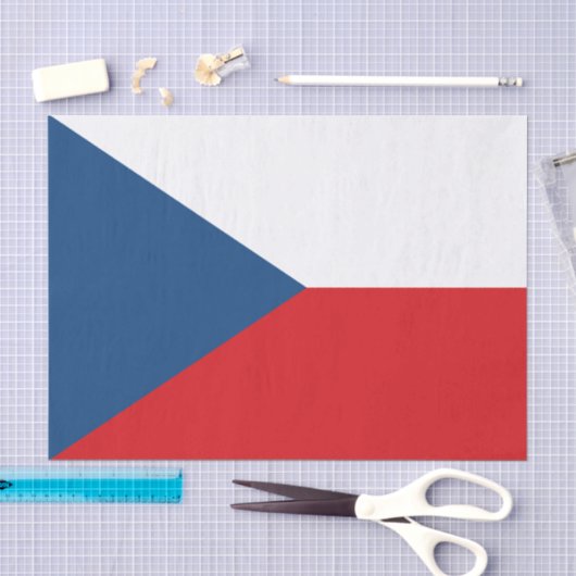 Tsjechië mode, Tsjechische vlag tissuepapier (Craft)