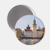 Tsjechië: panorama van Praag Magneet (Voorkant / Achterkant)