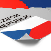 tsjechië - politieke kaart poster (Hoek)