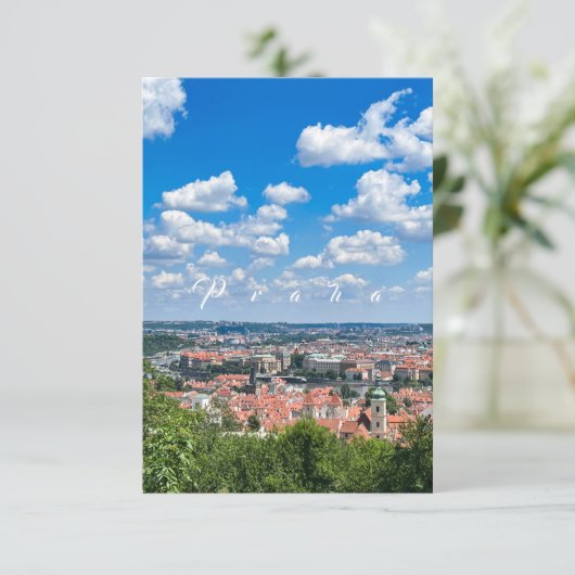 Tsjechië. Praag. Ademhalend uitzicht Hoesje-Mat Bedankkaart (Staand voorkant)