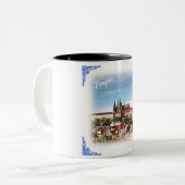 Tsjechië-Praag en de mok van het kasteel (Voorkant links)