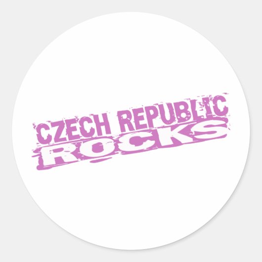 Tsjechië Rocks Ronde Sticker (Voorkant)