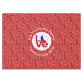 Tsjechië Rode LOVE Vlag Gepersonaliseerd Tafelkleed (Voorkant (Horizontaal))