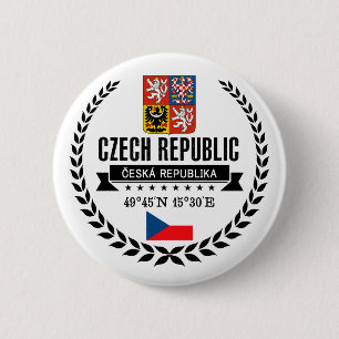 Tsjechië Ronde Button 5,7 Cm
