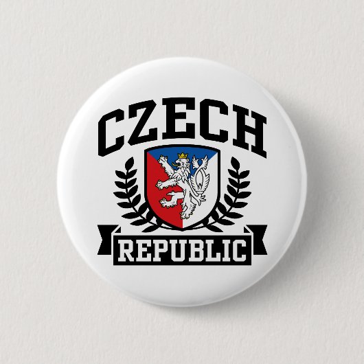 Tsjechië Ronde Button 5,7 Cm (Voorkant)