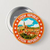Tsjechië Ronde Button 7,6 Cm (Voorkant /achterkant)