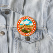 Tsjechië Ronde Button 7,6 Cm (In situ)