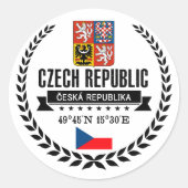 Tsjechië Ronde Sticker (Voorkant)