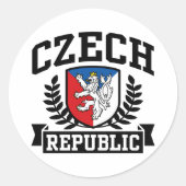 Tsjechië Ronde Sticker (Voorkant)