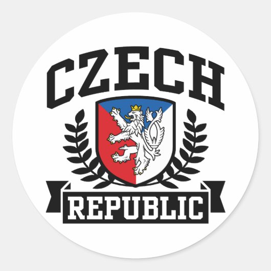 Tsjechië Ronde Sticker (Voorkant)