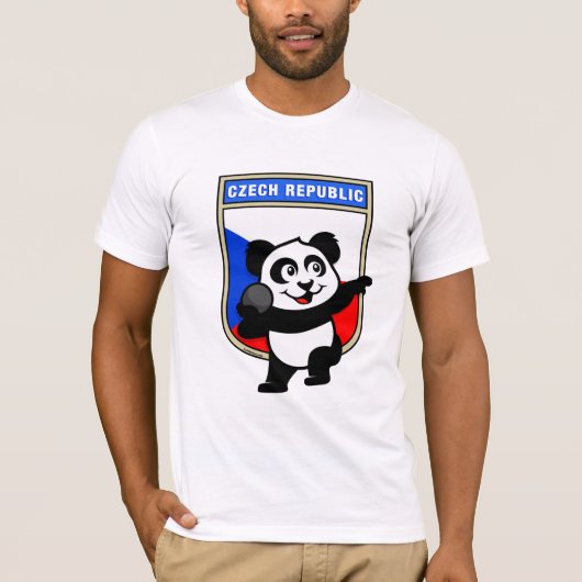 Tsjechië Shot Put Panda T-shirt (Voorkant)