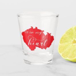 Tsjechië staat in mijn hart shot glas