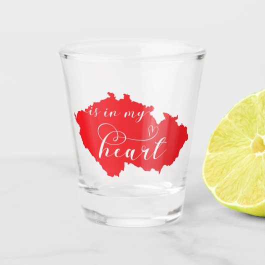 Tsjechië staat in mijn hart shot glas (Voorkant)