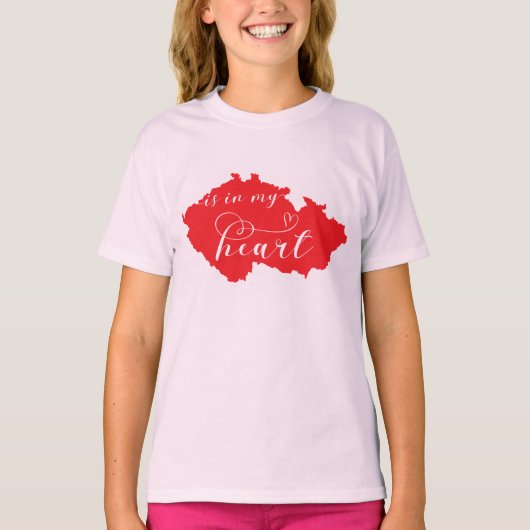 Tsjechië staat in mijn hart t-shirt (Voorkant)