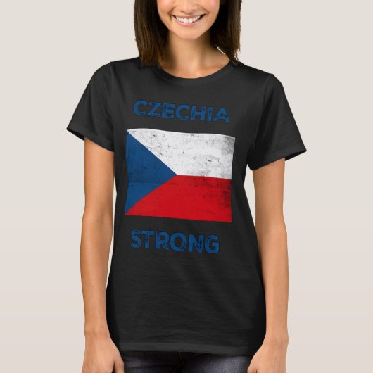 Tsjechië, sterke vlag van Tsjechië, Tsjechië T-shirt (Voorkant)