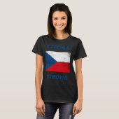 Tsjechië, sterke vlag van Tsjechië, Tsjechië T-shirt (Voorkant volledig)