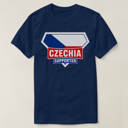 Tsjechië Super Flag Supporter T-shirt (Design voorkant)