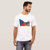 Tsjechië T-shirt, Praag & Tsjechische Vlag mode T-shirt (Voorkant volledig)