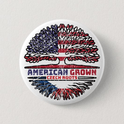 Tsjechië Tsjechië Verenigde Staten Verenigde State Ronde Button 5,7 Cm (Voorkant)