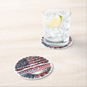 Tsjechië Tsjechië Verenigde Staten Verenigde State Ronde Kartonnen Onderzetter (Insitu)