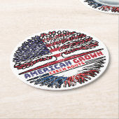 Tsjechië Tsjechië Verenigde Staten Verenigde State Ronde Kartonnen Onderzetter (Gebogen)